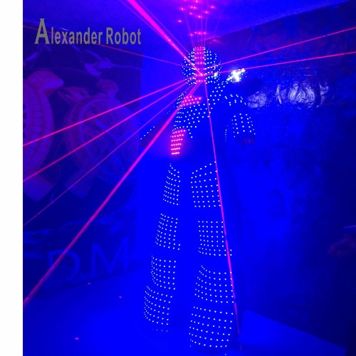 Traje De Robot LED Stilts Walker LED Light Robot Suit Costume Clothing Event Kryoman Costume Led Disfraz De Robot