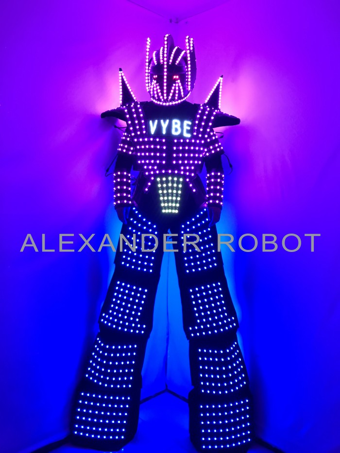LED Robot Costume  Clothing Light Suits/ ALEXANDER  Robot Customized  logos Styles For Stage Performances