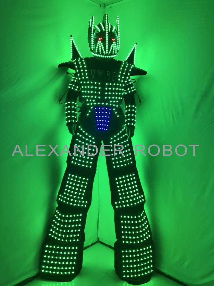 LED Robot Costume  Clothing Light Suits/ ALEXANDER  Robot Customized  logos Styles For Stage Performances