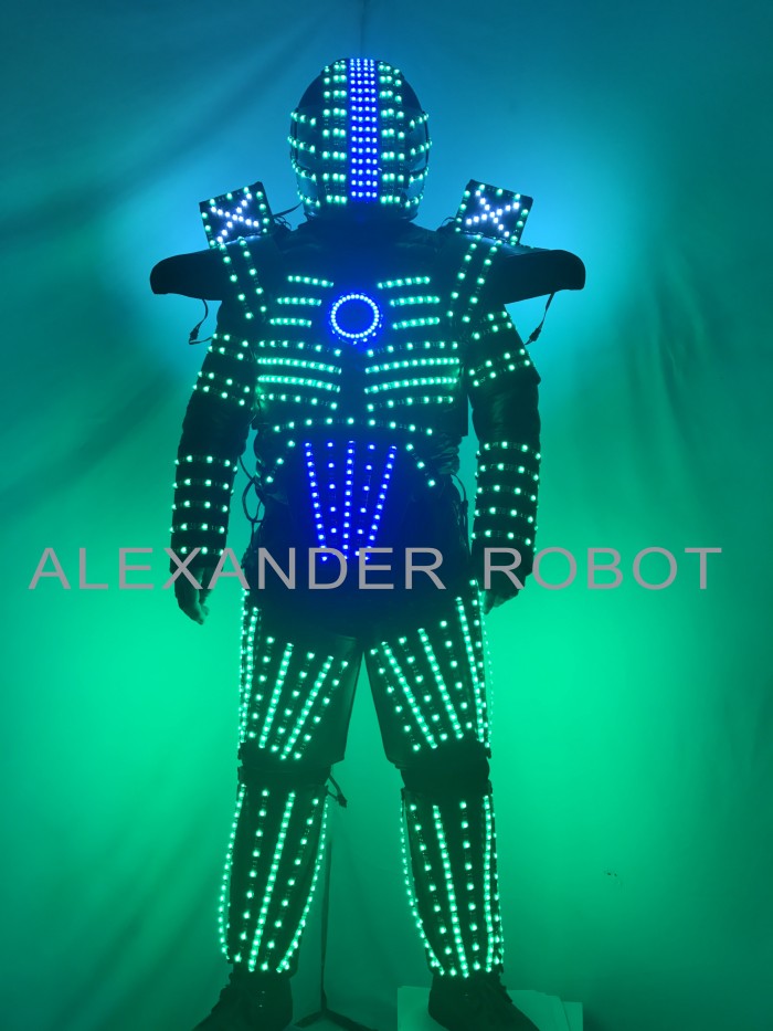 Led Predator Costume Rave Outfit Luminous Suits Clothing Hora Loca Party Abiti Led Robot Costumes