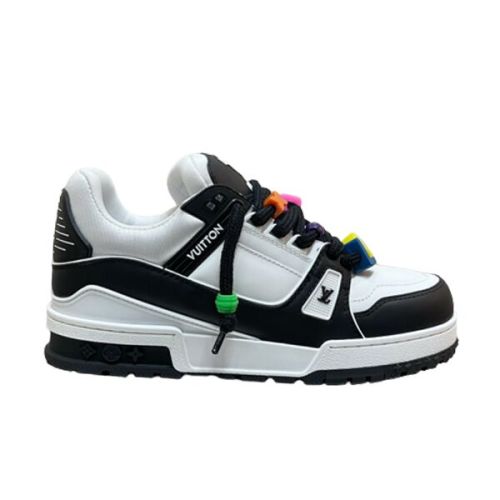 LOUIS VUITTON TRAINER MAXI LOW-TOP SNEAKERS IN WHITE AND BLACK – LVS116