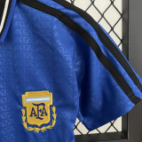 1994 Argentina Retro Away Kids  Soccer Jersey