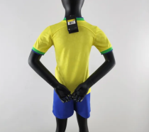 2022/23 Brazil Home Kids Soccer Jersey