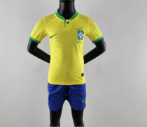 2022/23 Brazil Home Kids Soccer Jersey
