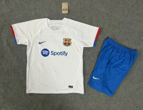 2023/24 Barcelona Away Kids Soccer Jersey