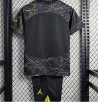 2022/23 PSG 4Th Black Glod Kids Soccer Jersey