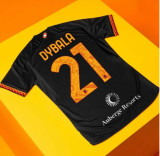 2023/24 Roma Third Black Fans Soccer Jersey 有胸前广告