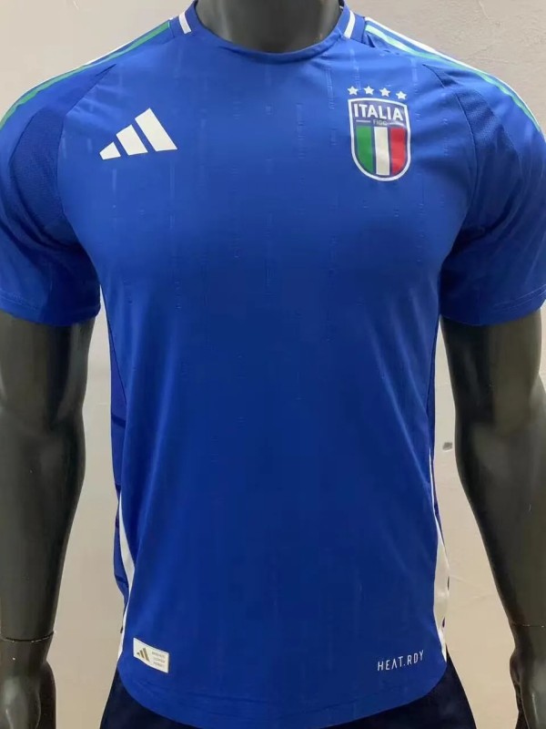 2024/25 Italy Home Blue Soccer Jersey Player Version
