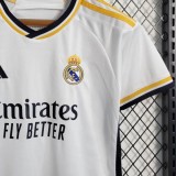 2023/24 RMA Home White Kids Soccer Jersey