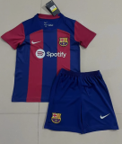 2023/24 Barcelona Home Kids Soccer Jersey