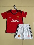 2023/24 Man United Home Kids Soccer Jersey
