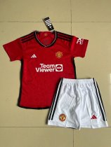 2023/24 Man United Home Kids Soccer Jersey