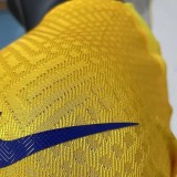 2022/23 Barcelona 4Th Yellow Kids Player Version Soccer Jersey