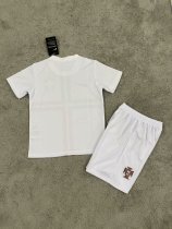 2012 Portugal Away White Retro Kids Soccer Jersey