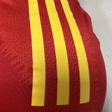 2024/25 Spain Home Red Long Sleeve Jersey Player Version
