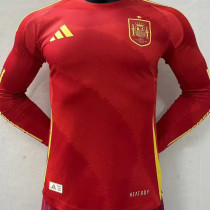 2024/25 Spain Home Red Long Sleeve Jersey Player Version