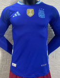 2024/25 Argentina Away Long Sleeve Soccer Jersey Player Version