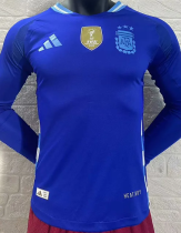 2024/25 Argentina Away Long Sleeve Soccer Jersey Player Version