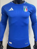 2024/25 Italy Home Long Sleeve Soccer Jersey Player Version