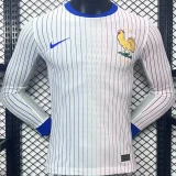 2024/25 France Away Long Sleeve Soccer Jersey Player Version