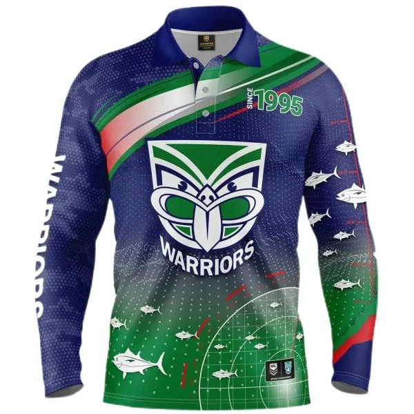 2022/23 New Zealand Warriors Rugby Fishing Jersey