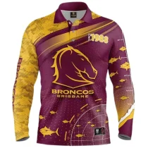 2022/23 Brisbane Broncos Rugby Fishing Jersey