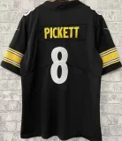 Men's Pittsburgh Steelers Black NFL Jersey PICKETT # 8