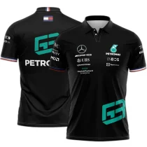 2022 Mercedes AMG F1 Black Team POLO T-Shirt Petronas #63