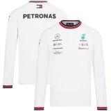 2022 Mercedes AMG Petronas F1 White Long Sleeve Team T-Shirt