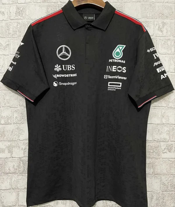 2024/25 Mercedes AMG Petronas F1 Black Team POLO T-Shirt
