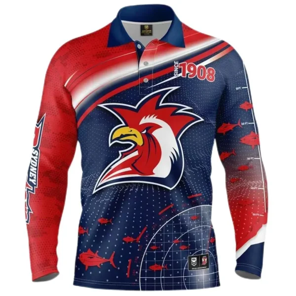 2022/23 Sydney Roosters Rugby Fishing Jersey