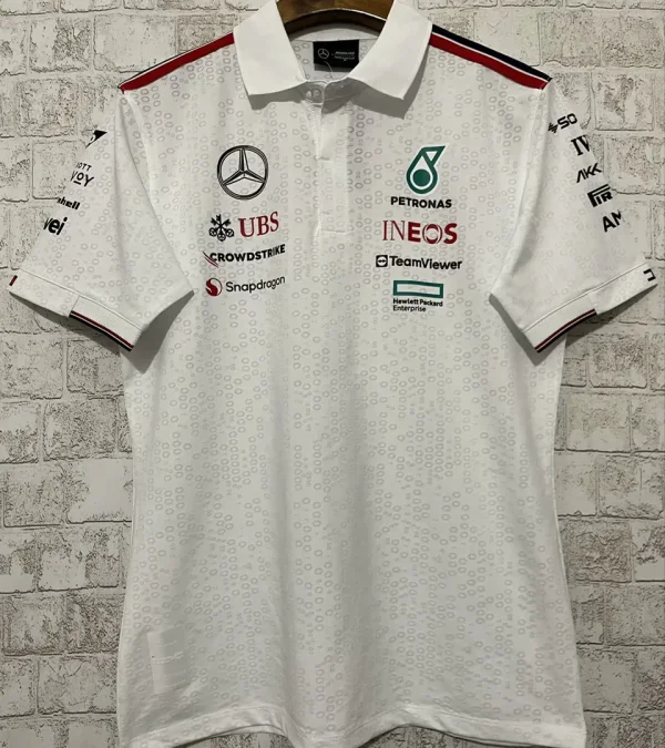 2024/25 Mercedes AMG Petronas F1 White Team POLO T-Shirt