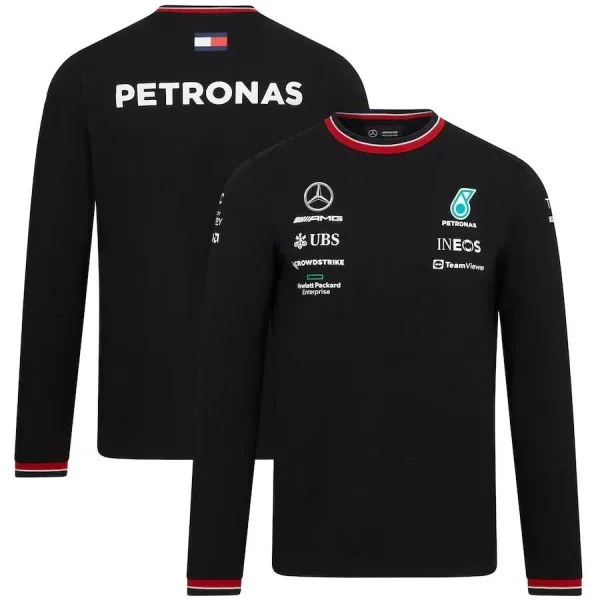 2022 Mercedes AMG Petronas F1 Black Long Sleeve Team T-Shirt