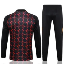 2025 Man United Black Red Sweater Tracksuit