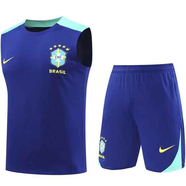 2025 Brazil Sapphire Blue Vest Training Jersey