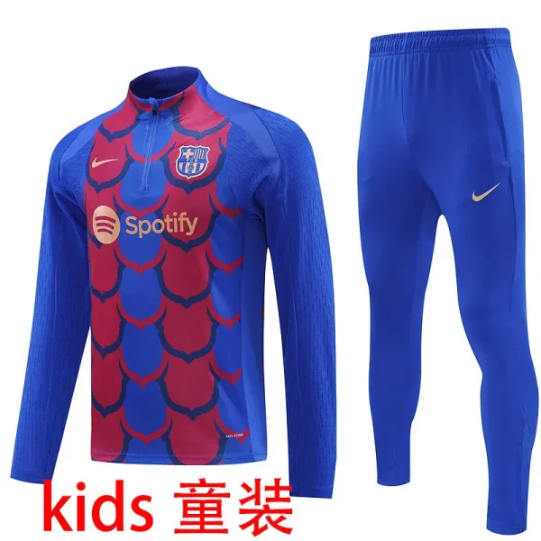 2025 Barcelona Kids Sweater Tracksuit