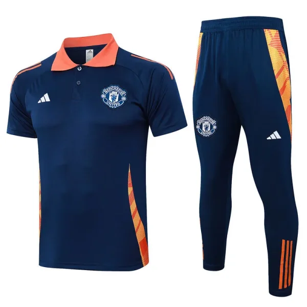 2025 Man United Sapphire Blue POLO Training Tracksuit