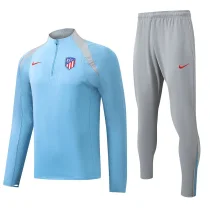 2025 Atletico Madrid Blue Sweater Tracksuit