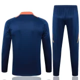 2025 Man United Sapphire Blue Kids Sweater Tracksuit