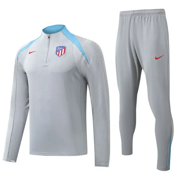 2025 Atletico Madrid Grey Sweater Tracksuit