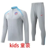 2025 Atletico Madrid Grey Sweater Tracksuit