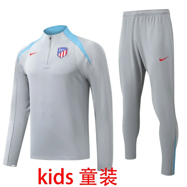 2025 Atletico Madrid Grey Sweater Tracksuit