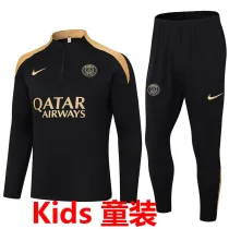 2024/25 PSG Black Kids Sweater Tracksuit