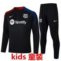 2024/25 Barcelona Black Kids Sweater Tracksuit