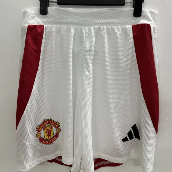 2024-25 Man United White Player Version Shorts Pants
