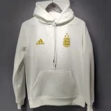2023 Argentina White Hoodie MESSI #10