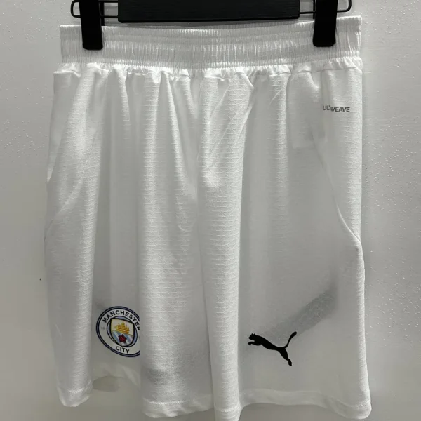 2024-25 Man City Home White Player Version Shorts Pants