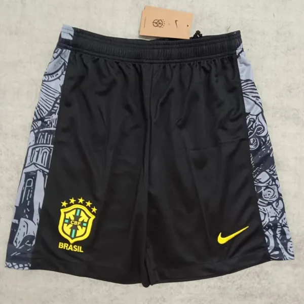 2024-25 Brazil Black Fans Shorts Pants