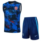 2024 England Blue Inkjet Vest Training Jersey