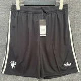 2024-25 Man United Black Shorts Pants